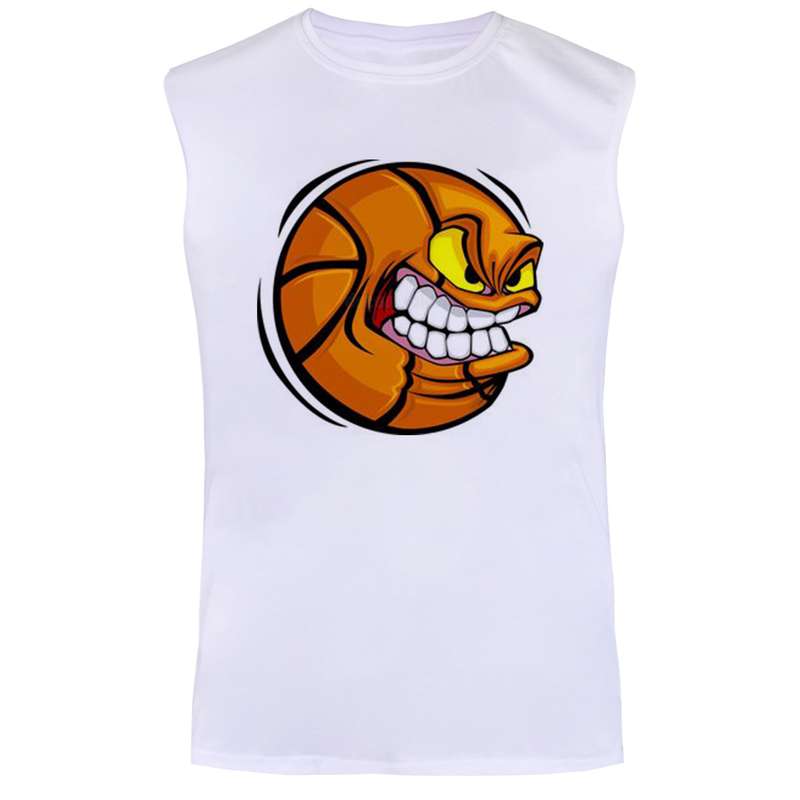 تاپ مردانه مدل بسکتبال  کد BA519  رنگ سفید