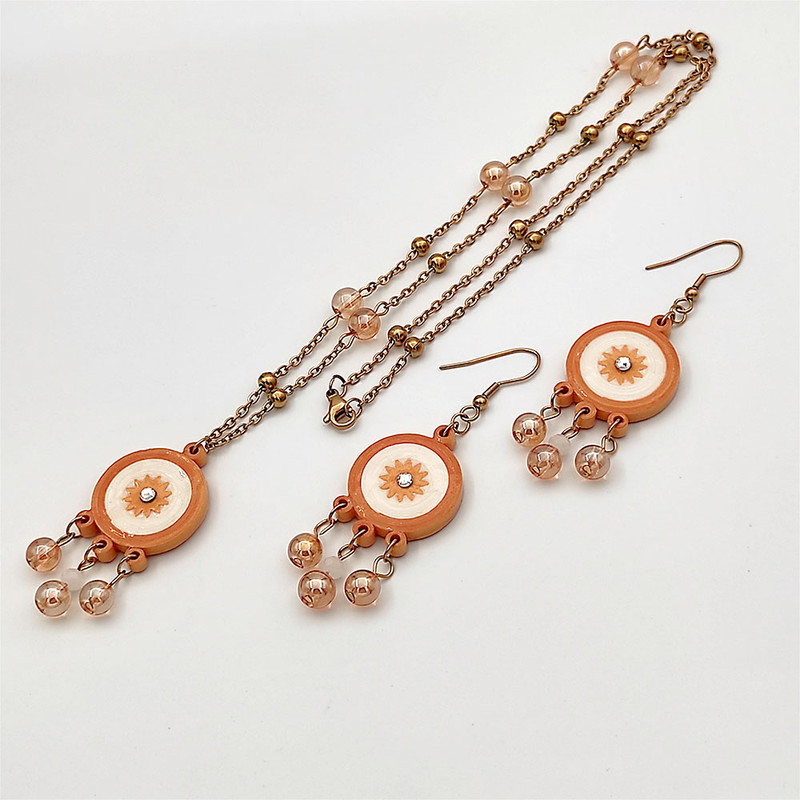 نیم ست زنانه مدل خورشید دست ساز