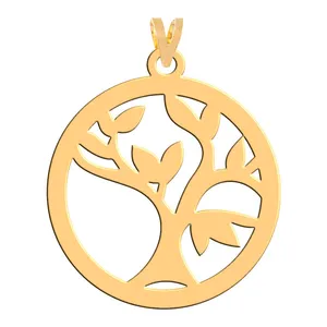 آویز گردنبند طلا 18 عیار زنانه فرشته مدل درخت WNL-000177