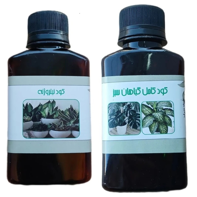 کود مایع نیتروژنه و کود کامل گیاهان سبز مدل life - D حجم 110 میلی لیتر بسته 2 عددی