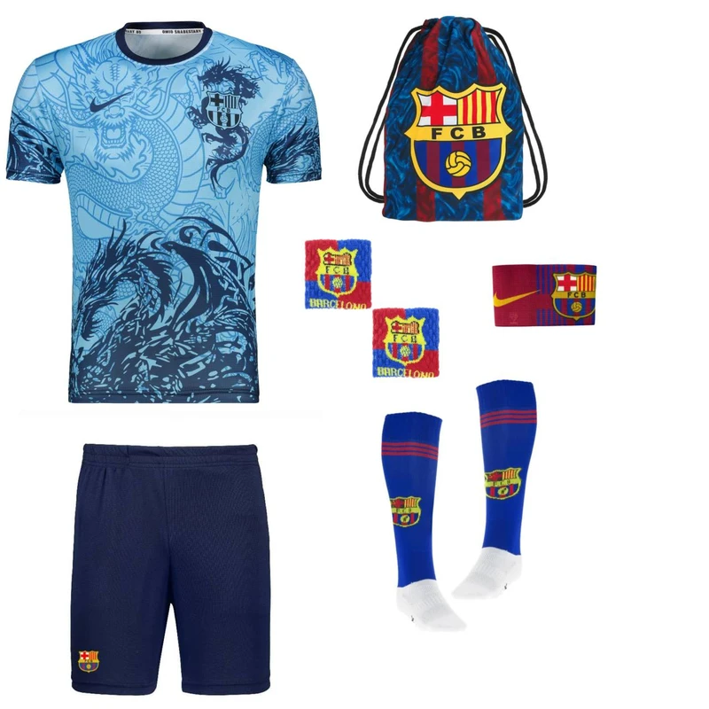 ست 7 تکه لباس ورزشی پسرانه مدل دراگون بارسلونا یامال A2026