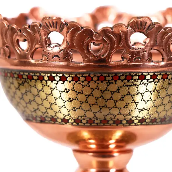 آجیل خوری مسی مدل خاتم کد 804