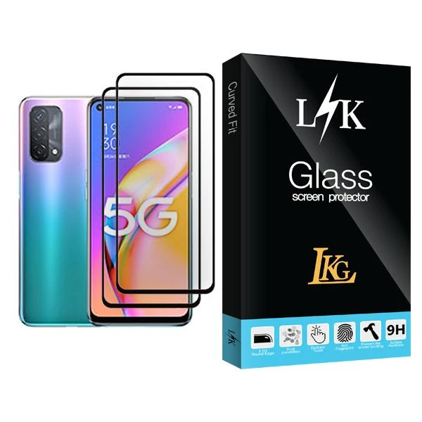 محافظ صفحه نمایش ال کا جی مدل LK Glass MIX002 مناسب برای گوشی موبایل اوپو A93 5G بسته دو عددی