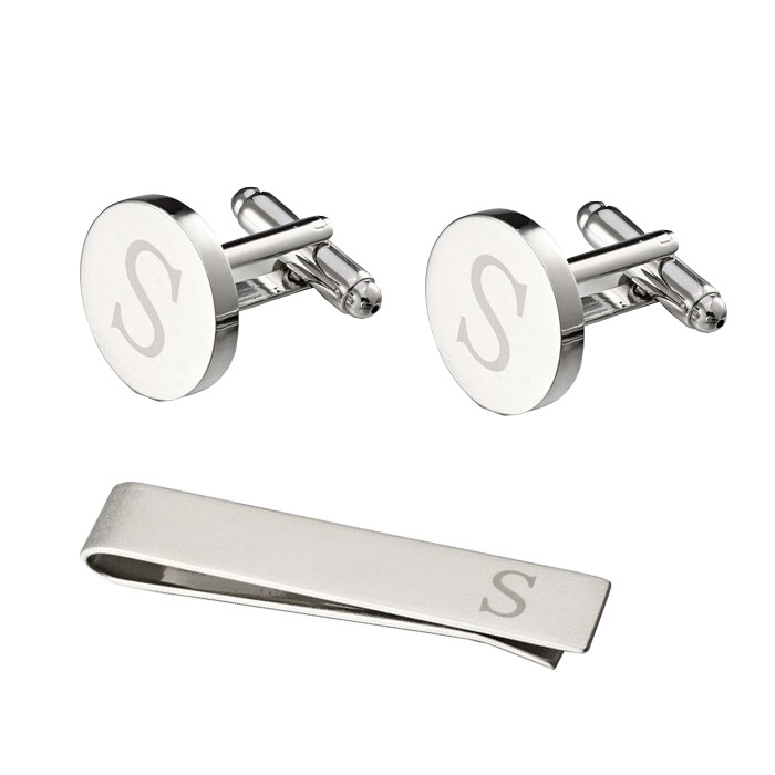 ست دکمه سردست و گیره کراوات مردانه زرکات طرح S مدل SS203 ست دکمه سردست و گیره کراوات مردانه زرکات طرح S مدل SS203