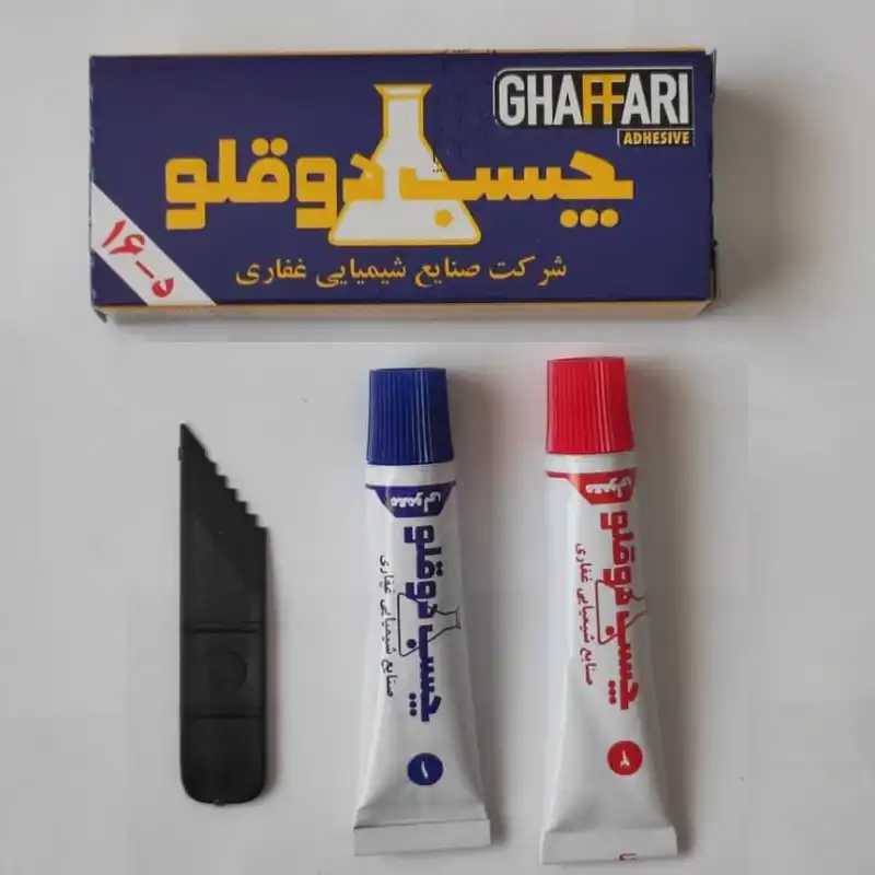 چسب دو قلو غفاری مدل 16 وزن 40 گرم  بسته 2 عددی
