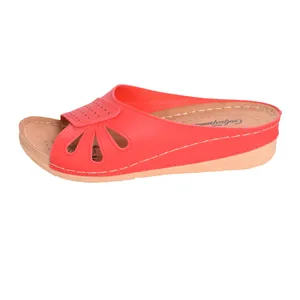 دمپایی زنانه گلپاپوش مدل فرناز رنگ قرمز