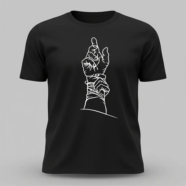 تی‌شرت آستین کوتاه مردانه مدل دست 