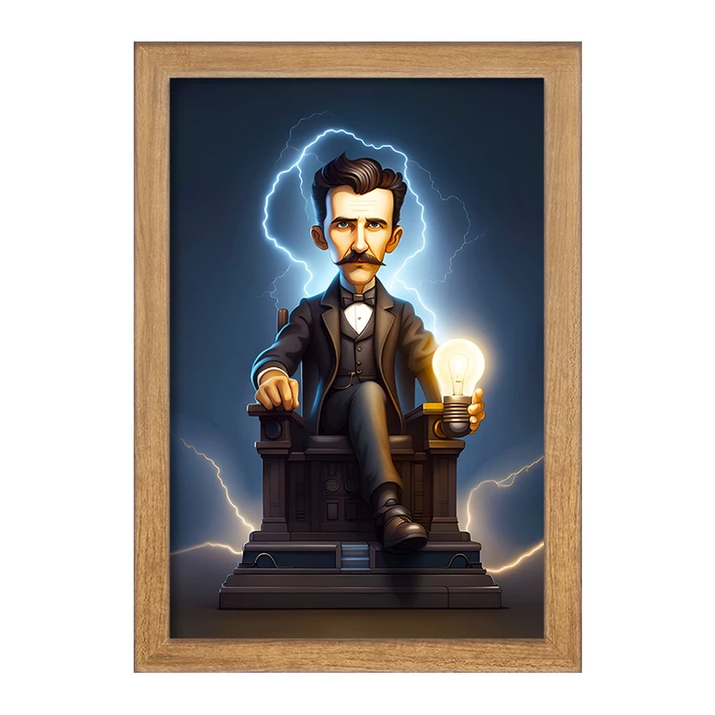 تابلو خندالو مدل نیکولا تسلا (Nikola Tesla) کد F6838