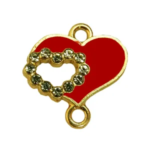 آویز دستبند مدل قلب نگین دار تو خالی کد AD 556