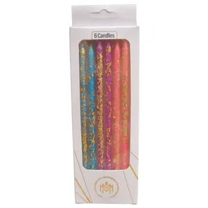 شمع مدل روکش طلا کد P1 بسته 6 عددی