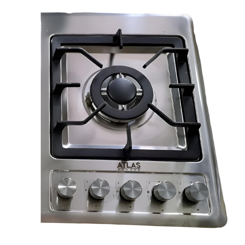اجاق گاز صفحه‌ای پنج شعله اطلس خزر مدل بدون فر رومیزی توکار 700