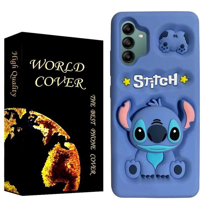 کاور دنیای قاب سیلیکوني طرح استیچ مناسب برای گوشی موبایل سامسونگ Galaxy A04S 