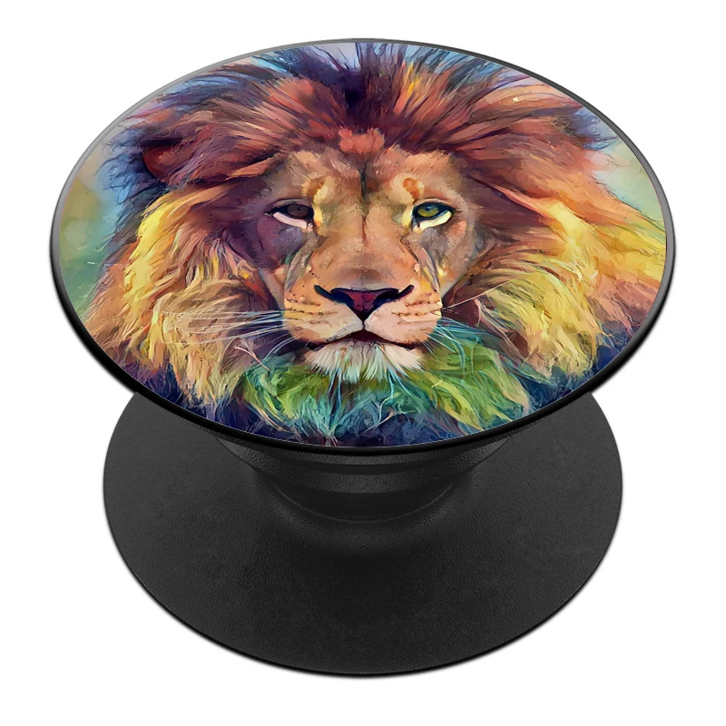 نگهدارنده گوشی موبایل پاپ سوکت لورا طرح شیر کد 1049