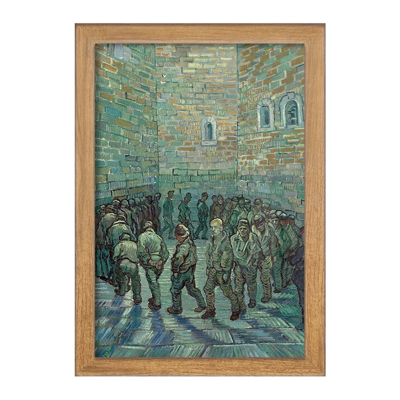 تابلو خندالو مدل نقاشی هواخوری زندانیان اثر ونسان ونگوگ کد 25472