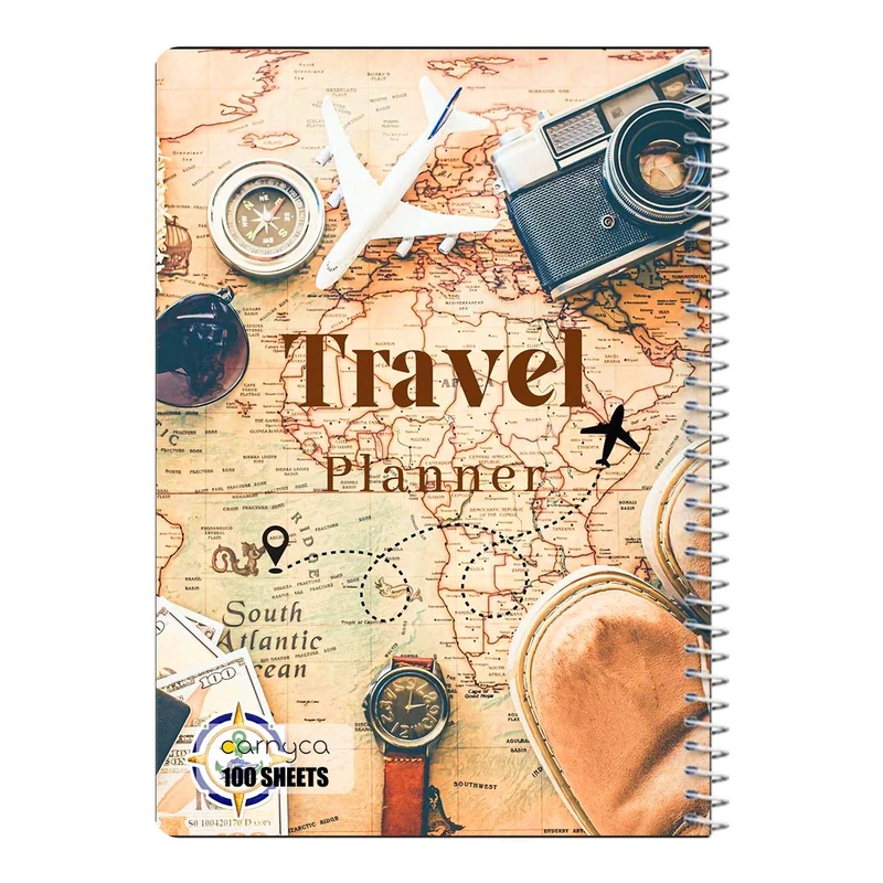 دفتر مشق 100 برگ سیمی کارنیکا طرح سفر Travel کد 55056