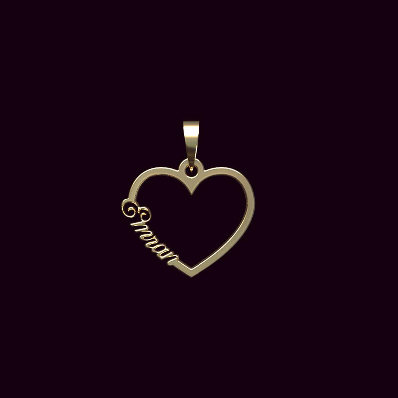 آویز گردنبند طلا 18 عیار زنانه مدوپد مدل اسم عمران emran کد PB1-10974