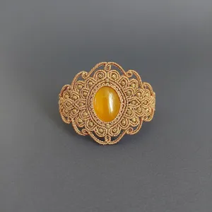 دستبند دست‌ساز زنانه مدل خورشید