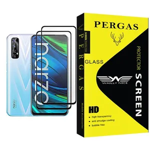 Waily Nice Pergas Glass MIX002 Screen Protector For Realme Narzo 20 Pro Pack Of 2