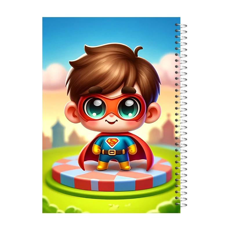 دفتر نقاشی 60 برگ آی چاپ مدل پسرانه فانتزی طرح سوپرمن کد 979