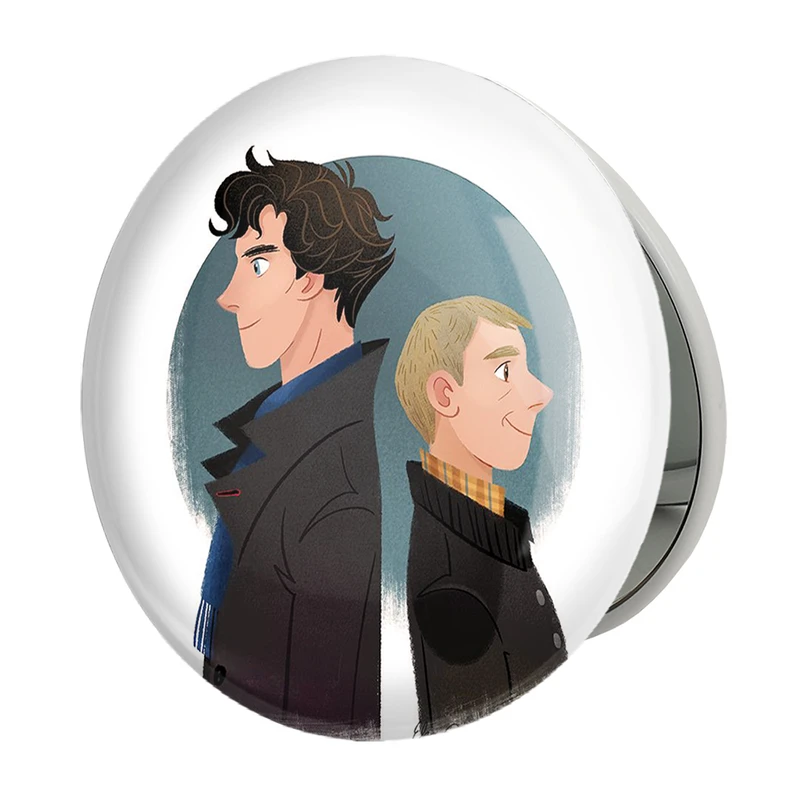 آینه جیبی خندالو طرح شرلوک هولمز Sherlock Holmes مدل تاشو کد 10165 