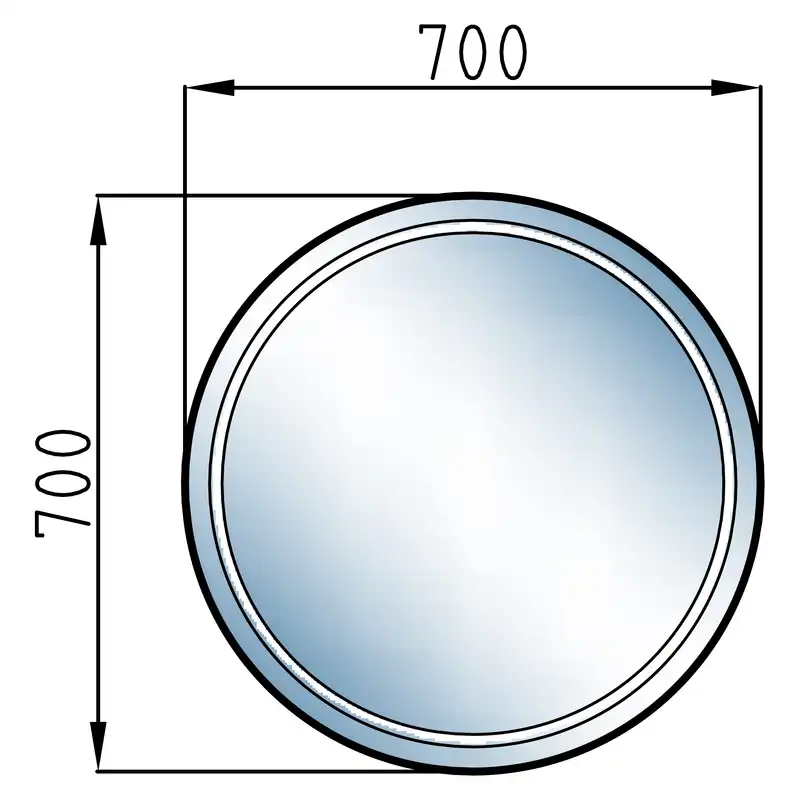 آینه بک لایت آسان نصب فارابی مدل بک لایت کد CR13SO31/2