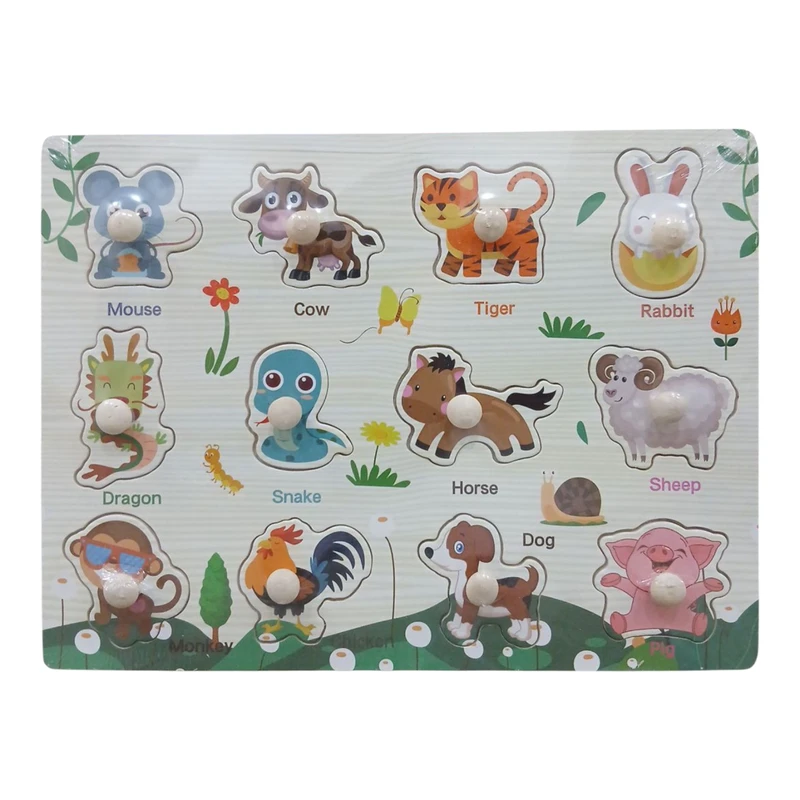 پازل آموزشی مدل برشی طرح حیوانات مختلف