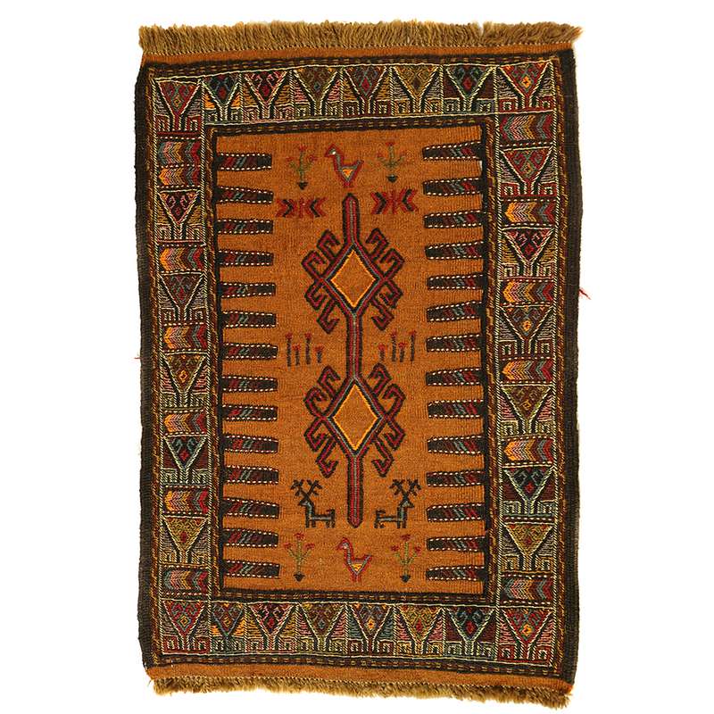  گلیم دستبافت نیم متری مدل تمام بافت خراسان کد 4101231