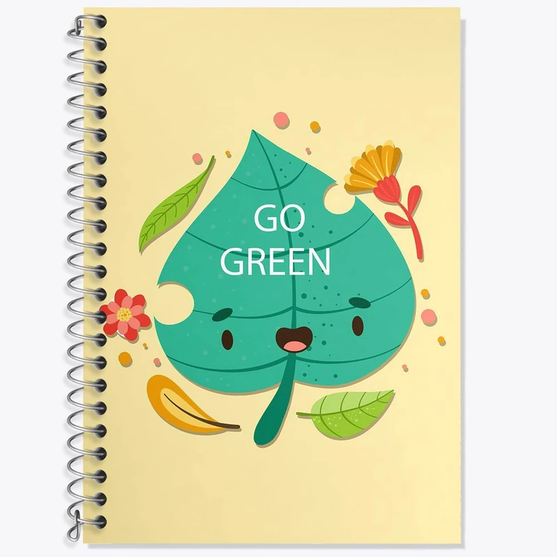 دفتر زبان 50 برگ خندالو مدل سه خط طرح حمایت از محیط زیست کد 25892