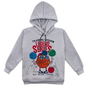 هودی پسرانه مدل توپ عینکی کد F197 رنگ طوسی