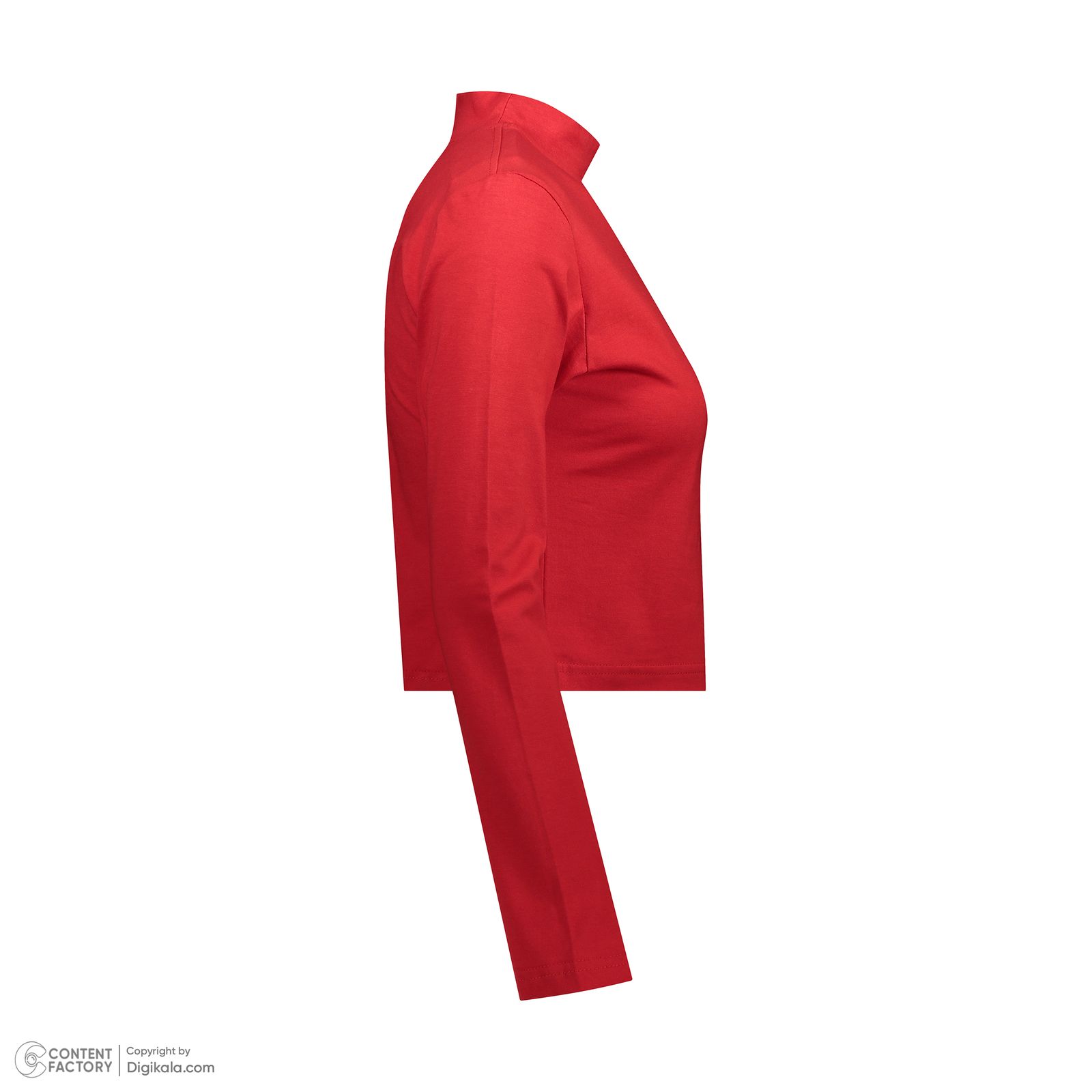 کراپ‌ تی‌شرت آستین بلند زنانه کانتکس مدل 200 -  - 3