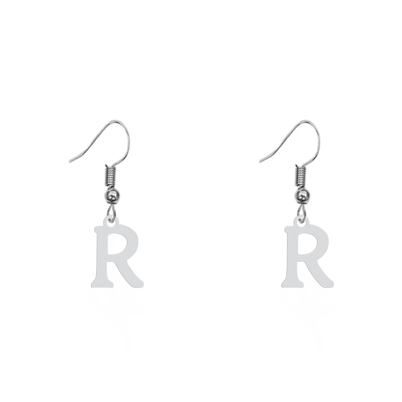 گوشواره زنانه هایکا طرح حرف R مدل ha-299