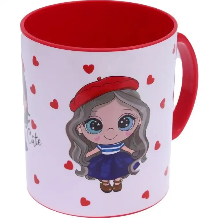 لیوان کودک طرح دختر قلبی کد 8866