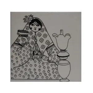 بوم رنگ آمیزی مدل خاتون کد 04 سایز 30x30 سانتی متر