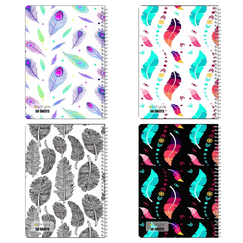 دفتر نقاشي 50 برگ کارنيکا طرح پترن بوهو Boho Pattern کد 40748 مجموعه 4 عددی