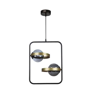  لوستر آویز دو شعله چشمه نور کد A1206/2BK