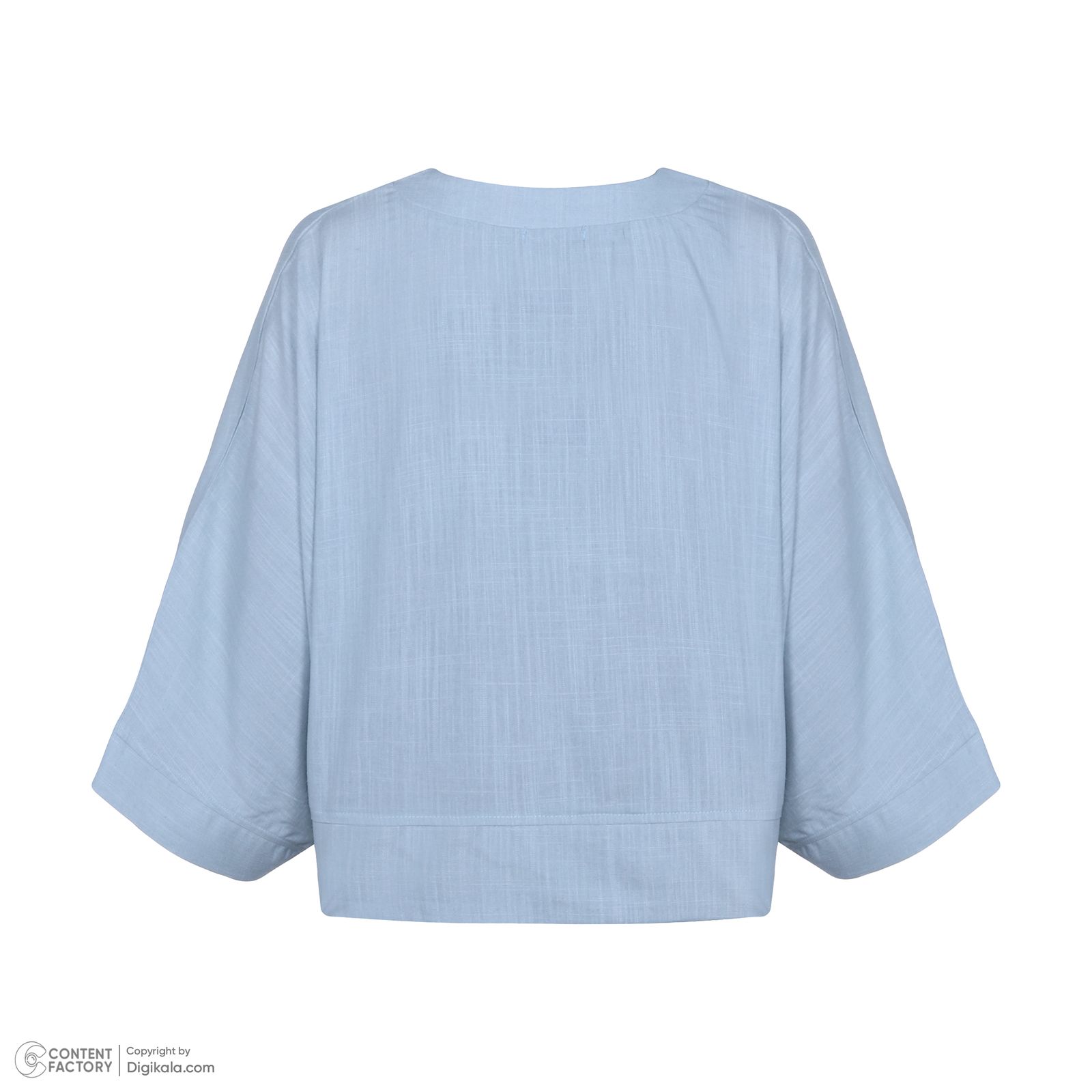 بلوز آستین سه ربع یقه هفت زنانه آر اِن اِس مدل 112723925400 رنگ فیروزهای -  - 4