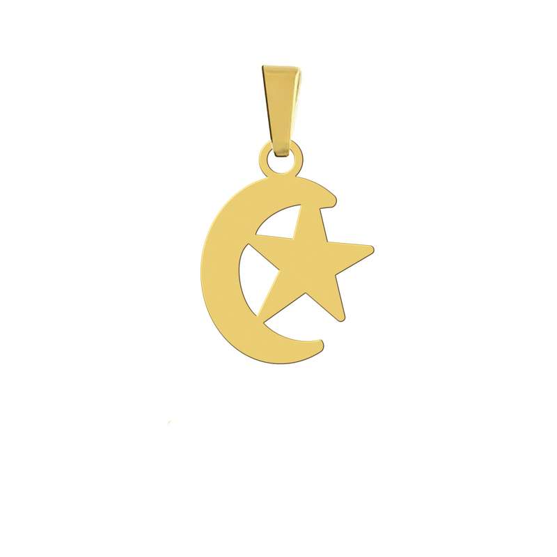 آویز گردنبند هایکا مدل ستاره و ماه کد a.h 143