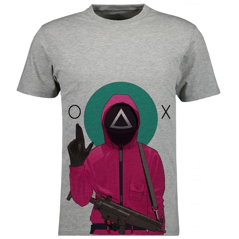 تی شرت آستین کوتاه مردانه مدل بازی مرکب V49