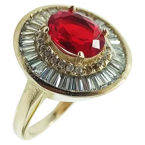 انگشتر زنانه مدل یاقوت کد YS-As2