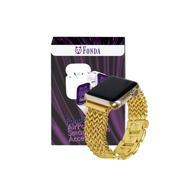  بند فوندا مدل کارتیر لاکچری مناسب برای اپل واچ 42/44 میلیمتری