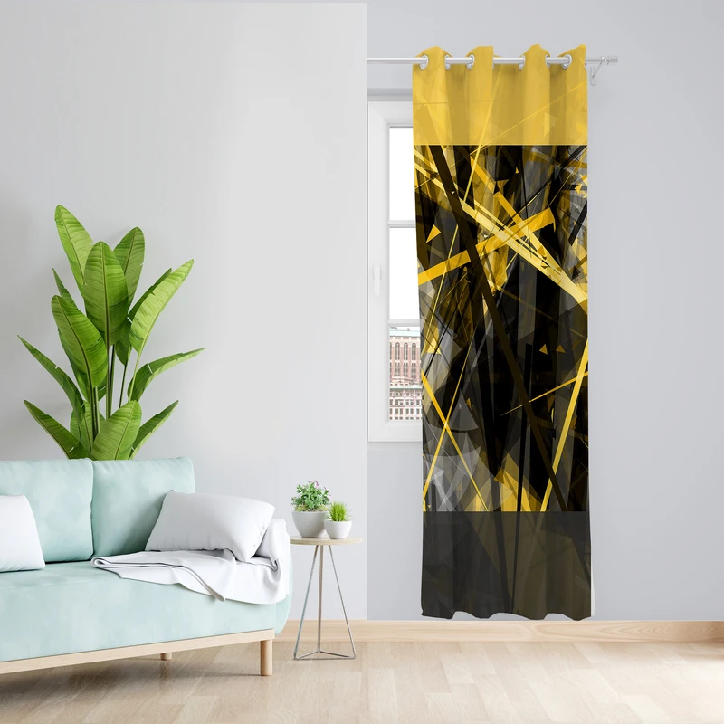 پرده طرح خطی مدل مخمل پانچی کد 4789 z سایز 140x200 سانتی متر