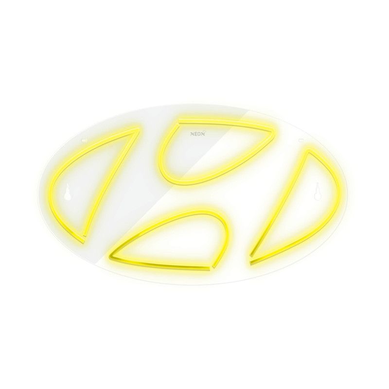 چراغ دیواری نئون دیزاین طرح Hyundai_YL