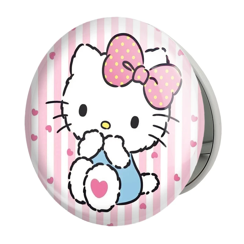 آینه جیبی خندالو طرح هلو کیتی Hello Kitty مدل تاشو کد 2476 