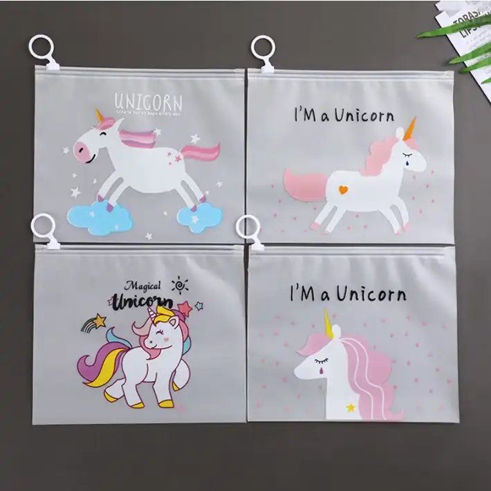 پوشه مدل زیپ دار طرح یونیکورن کد 140112ne مجموعه 4 عددی