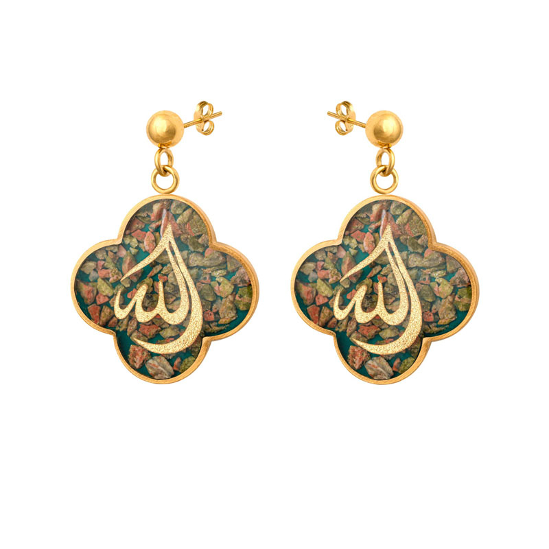 گوشواره زنانه دانژه مدل شبنم طرح الله