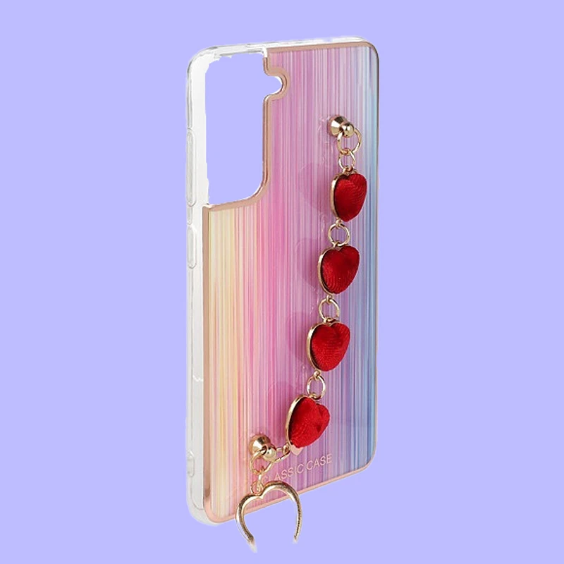 کاور طرح زنجیری قلبی مناسب برای گوشی موبایل سامسونگ Galaxy S21 FE
