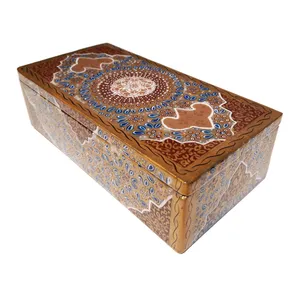 جعبه سنگ مرمر طرح تذهیب فرشی مدل 302010-3