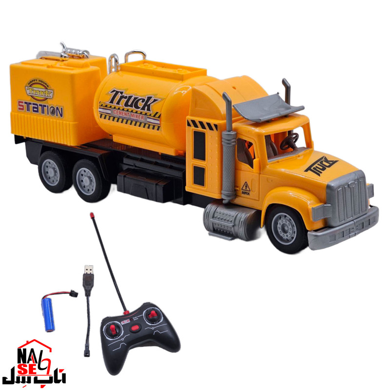 ماشین بازی کنترلی ناب سل مدل کامیون بونکر سیمان شارژی