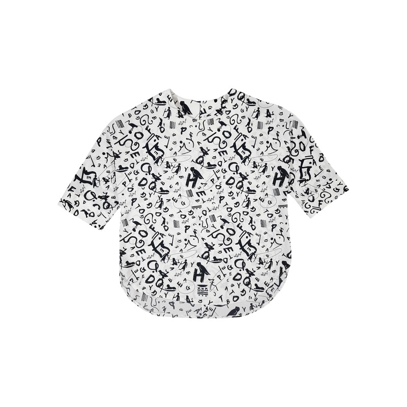 بلوز زنانه مدل یقه گرد کیمونو طرح مصری