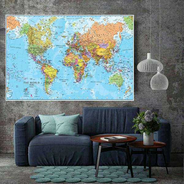 پوستر نقشه جهان مدل PO1292